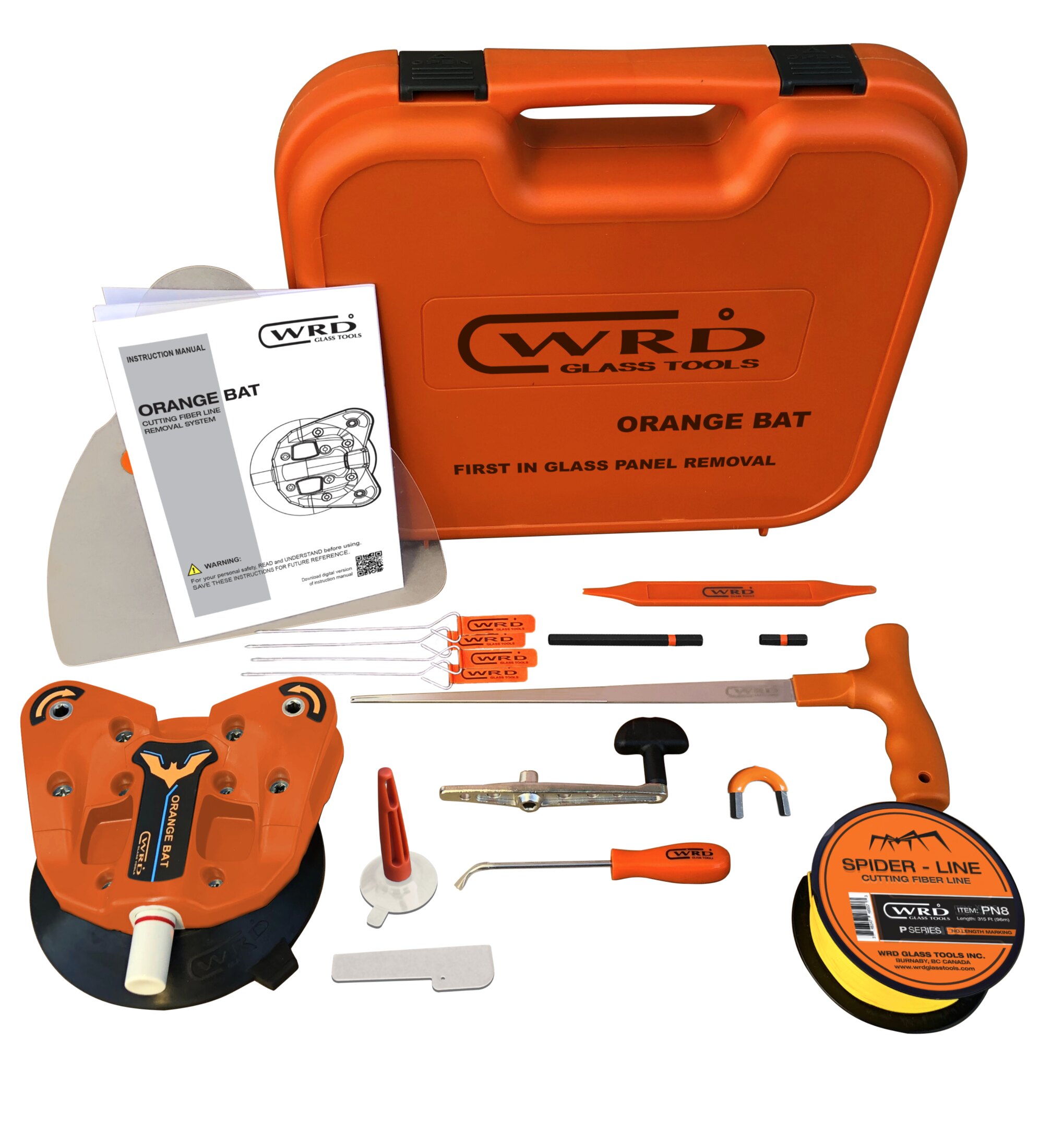 wrd-ob-kits-merged WRD Orange Bat Kit 300K (WRD-OB-300K) - Auto glass cutting fiber line removal system kit