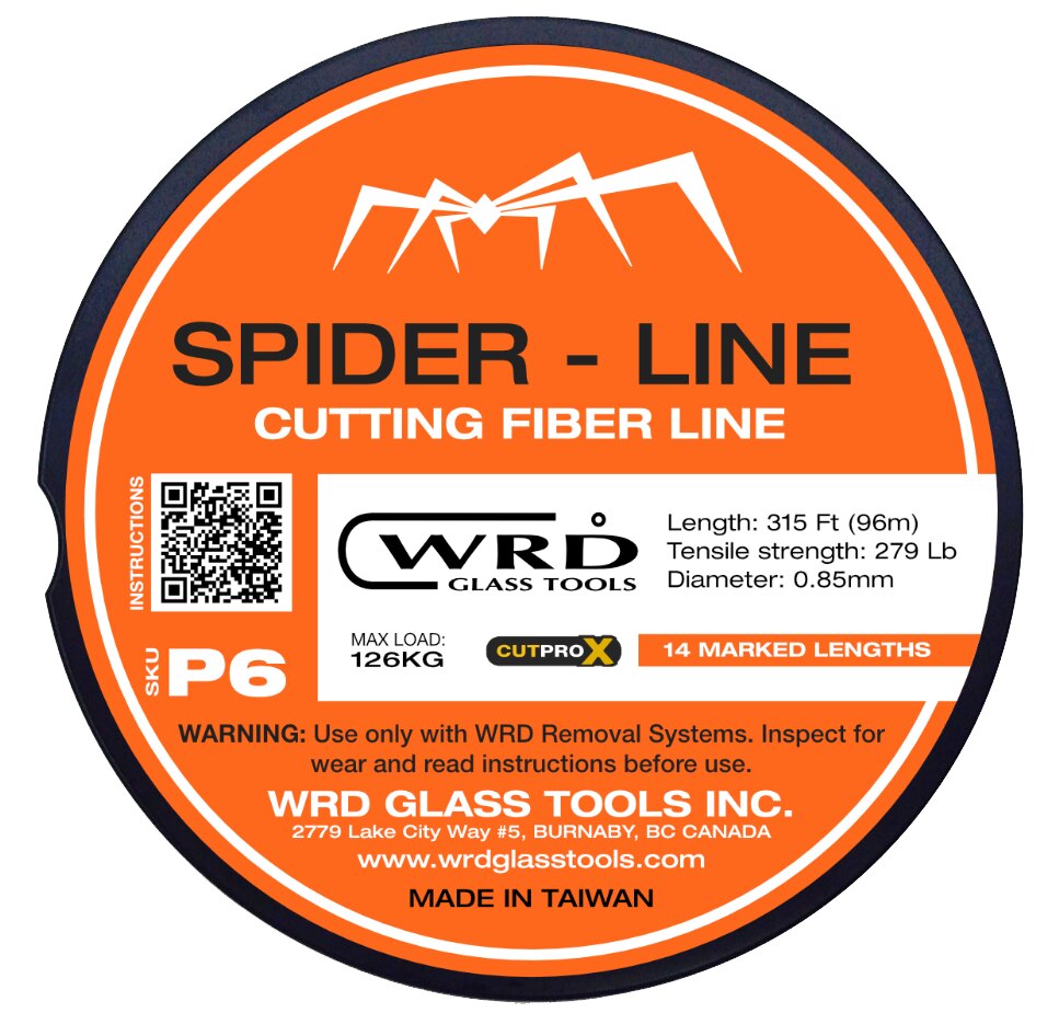 WRD Spider Line P6 Series - High performance braided cutting fiber line for auto glass