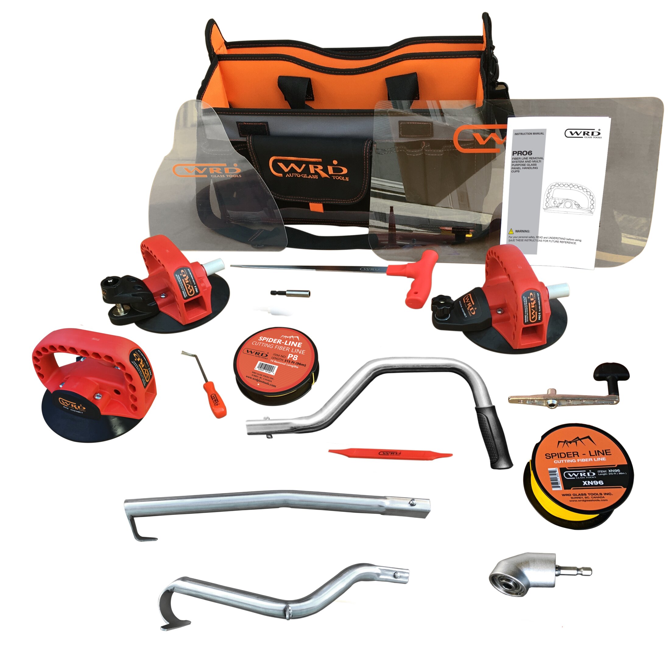 WRD PRO6 System 3-in-1 Deluxe Kit 425 - Auto glass removal and handling cups system