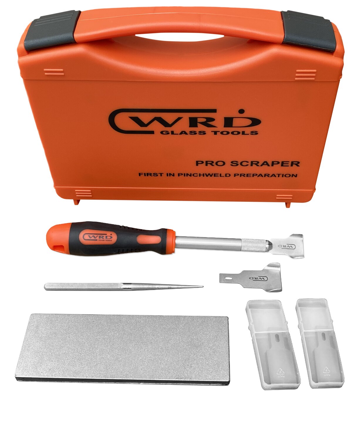 WRD Pro Scraper Kit B (WRD-SKB) - Auto glass pinchweld preparation and razor scraper system