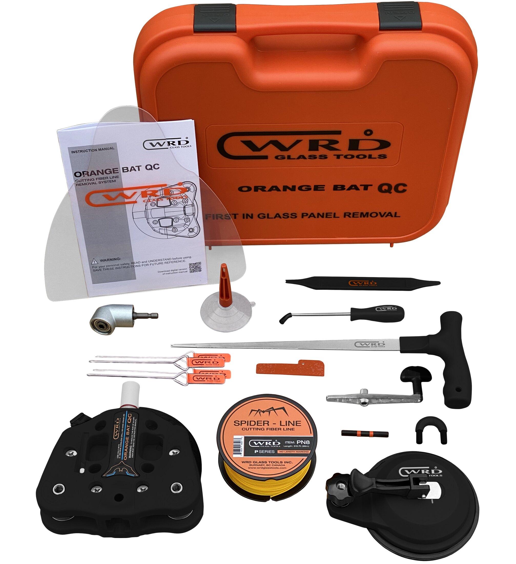 wrd-ob-kits-merged WRD Black Bat Quick Connect Kit 300P - Edition glass removal system with angle driver